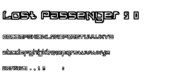 Lost passenger 5.0 font